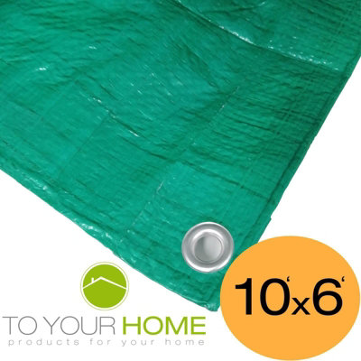 Dihl Lightweight Green Tarpaulin 10' x 6'