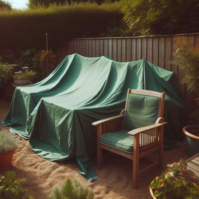 Dihl Lightweight Green Tarpaulin 18' x 12' - 3