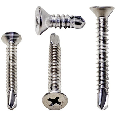 Dihl Self-Drilling Countersunk TEK Stainless Steel Metal Roofing Screws - M3.5 25mm - Pack of 100