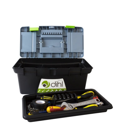 Dihl Set Of 3 Tool Boxes Storage Organiser DIY With Removeable Trays