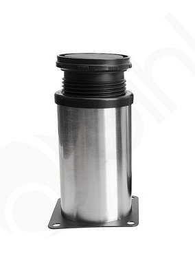 Dihl Short Furniture Table Leg Brushed Stainless Steel - Pack of 8