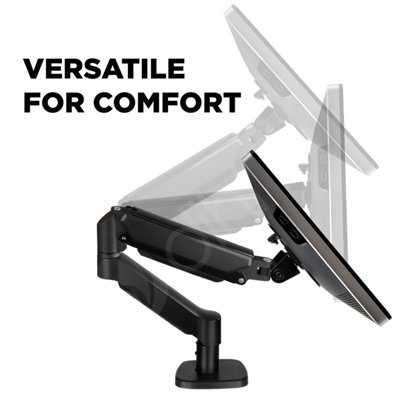 Dihl Single Computer Monitor Spring Loaded Arm Mount Desk Clamp 13 - 32 - 4