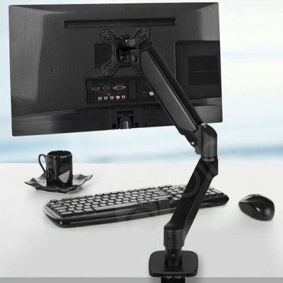 Dihl Single Computer Monitor Spring Loaded Arm Mount Desk Clamp 13 - 32 - 5