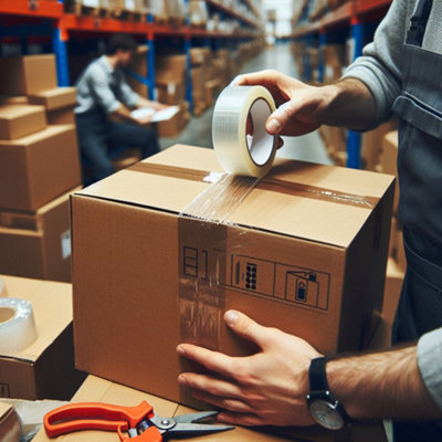 Dihl Strong Clear Parcel Tape 48mm x 66m - Pack of 12