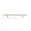 Dihl T-Bar 160mm Brushed Steel Kitchen Cupboard Cabinet Drawer Door Handles (Pack of 10)