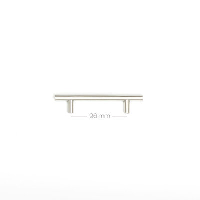 Dihl T-Bar 96mm Brushed Steel Kitchen Cupboard Cabinet Drawer Door Handles (Pack of 10)