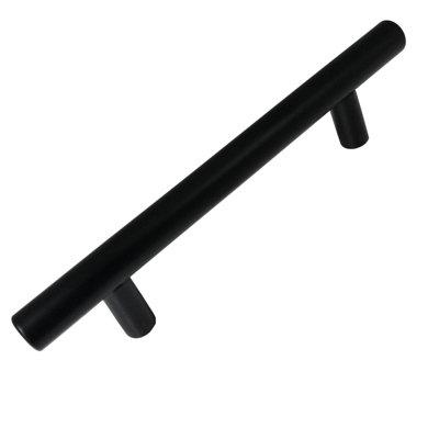Dihl T-Bar Black Furniture Cupboard Cabinet Kitchen Handles 96mm (Pack of 4)