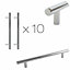 Dihl T-Bar Chrome Furniture Cupboard Cabinet Kitchen Handles 128mm (Pack of 10)