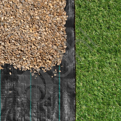 Dihl Weed Membrane Folded Black Polypropylene Weed Membrane - 2m by 10m - 3
