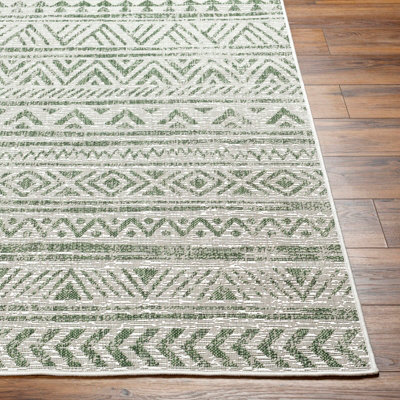 DIKSHA In- & Outdoor Global Moss Green Area Rug 130 x 180 cm