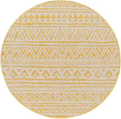DIKSHA Round In- & Outdoor Global Saffron Area Rug 160 x 160 cm