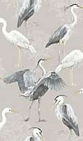 Dimension Heron Grey-Beige Wallpaper