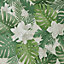 Dimensions Tropical Wallpaper Green Fine Decor FD4230