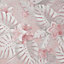 Dimensions Tropical Wallpaper Pink / Grey Fine Decor FD42829
