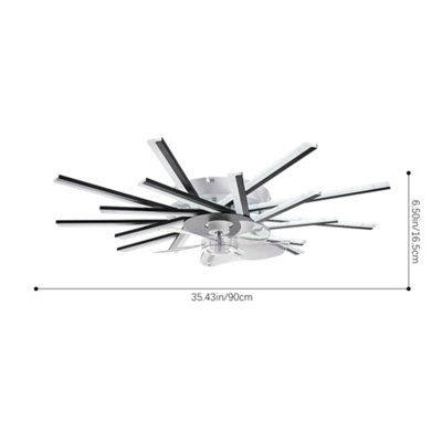 Dimmable LED Ceiling Fan Light with Remote