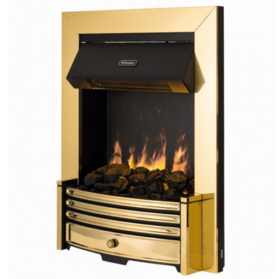 DIMPLEX Crestmore CRS20 INSET ELECTRIC FIRE Traditional Brass Effect ...