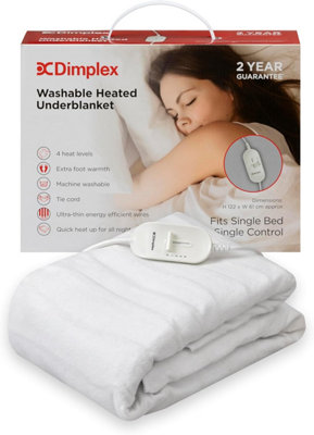 Dimplex Heated Underblanket, Machine Washable Electric Blanket with ...