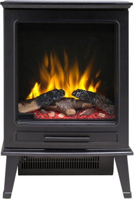 Dimplex Optiflame Fernshaw Freestanding Electric Stove, Black LED Flame ...