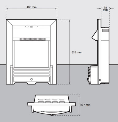 DIMPLEX PENNGROVE PNN20 POLISHED CHROME REALISTIC OPTIMYST ELECTRIC ...
