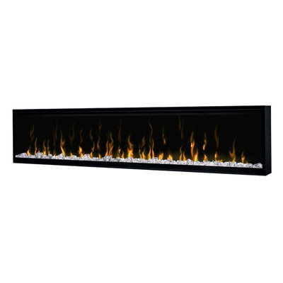 Dimplex XL74 Ignite XL Built-In Linear Electric Fireplace 74" - MEDIA WALL LED COLOURS - CRYSTALS - REALISTIC EFFECT FLAMES -