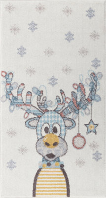DINGO Kids Modern Multicolour/Blue/Bedroom Area Rug 80 x 150 cm
