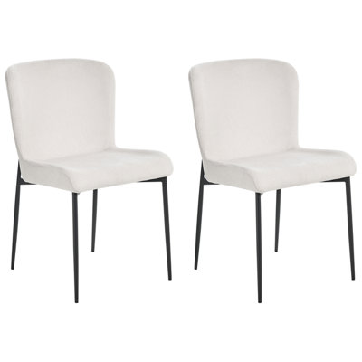 Dining Chair ADA Set of 2 Fabric Off-White