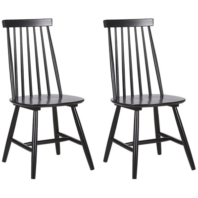 Dining Chair Set of 2 Black BURBANK