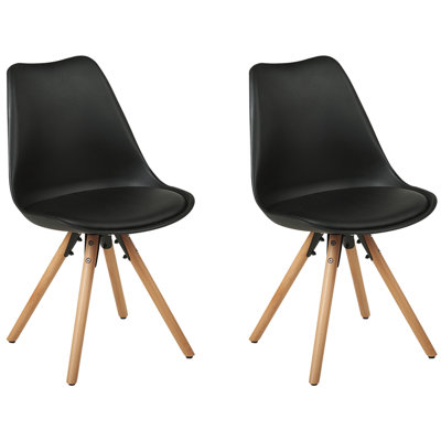 Dining Chair Set of 2 Black DAKOTA