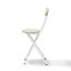 Dining Chair Set of 2 Compact White Wooden Folding Dining Chairs with Metal Legs