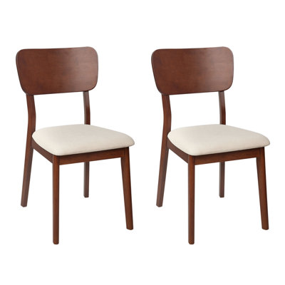 Dining Chair Set of 2 Dark Wood MINIER