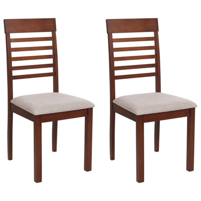 Dining Chair Set of 2 Dark Wood ORTLEY