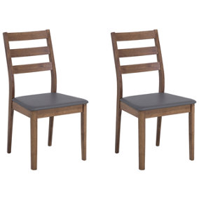 Dining Chair Set of 2 Grey MODESTO