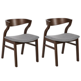 Dining Chair Set of 2 Light Grey MAROA