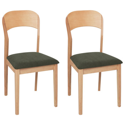 Dining Chair Set of 2 Light Wood ALVIN