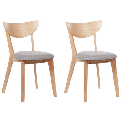Dining Chair Set of 2 Light Wood ERIE DIY at B&Q