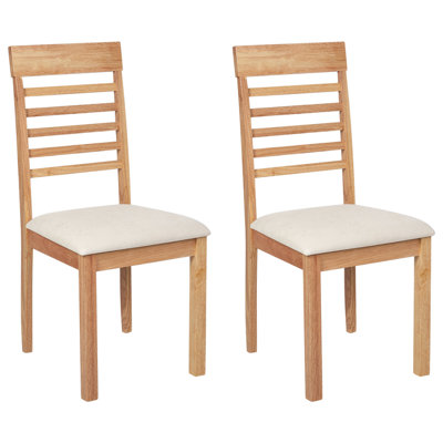 Dining Chair Set of 2 Light Wood ORTLEY