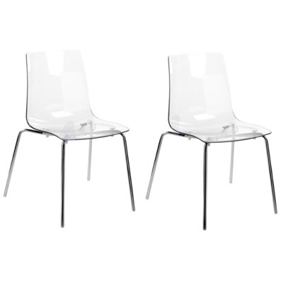 Dining Chair Set of 2 Transparent SILERTON