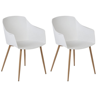 White plastic chairs b&q hotsell