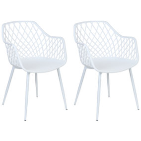 Dining Chair Set of 2 White NASHUA II