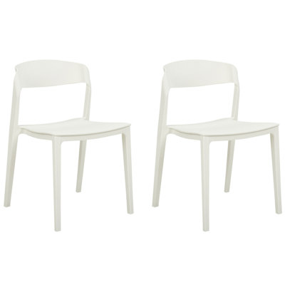 White plastic chairs b&q sale