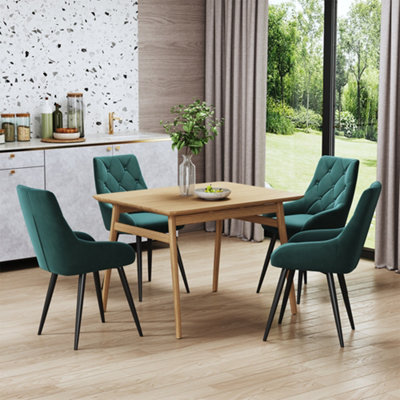 Upholstered Dining Walmart Kitchen Chairs Set Of Velvet Dining