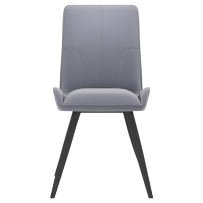 Dining Chair Set of 4 Grey Modern Velvet Upholstered Dining Chairs