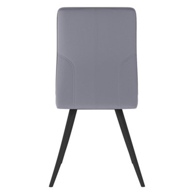 Dining Chair Set of 4 Grey Modern Velvet Upholstered Dining Chairs