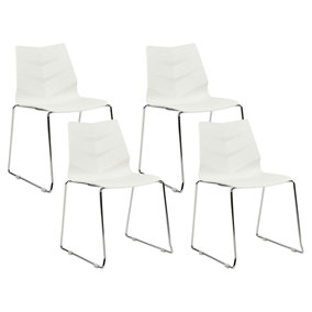 Dining Chair Set of 4 White HARTLEY