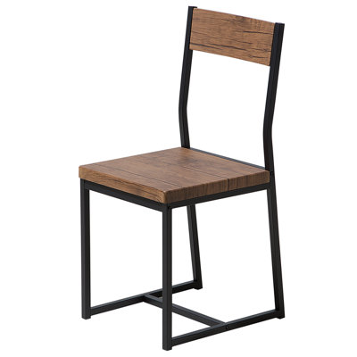 Dining Chair Set of 6 Dark Wood LAREDO