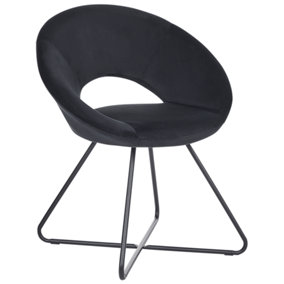 Dining Chair Velvet Black RACHEL
