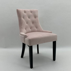 Dining Chair - Velvet - L66 x W56 x H91 cm - Champagne