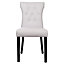 Dining Chair White PU Leather Dining Chairs with Rubberwood Legs