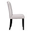 Dining Chair White PU Leather Dining Chairs with Rubberwood Legs