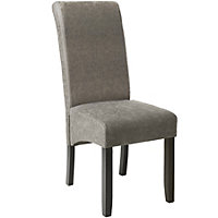 Dining chair with ergonomic seat shape - gray marbled